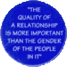 A relationship of quality - debate icon