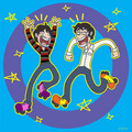 Bret & Jemaine Roller Disco - flight-of-the-conchords fan art