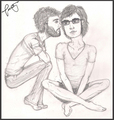Bret Stares at Jemaine - flight-of-the-conchords fan art