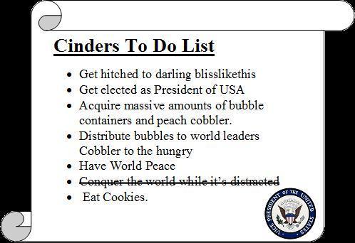  Cinders To Do liste