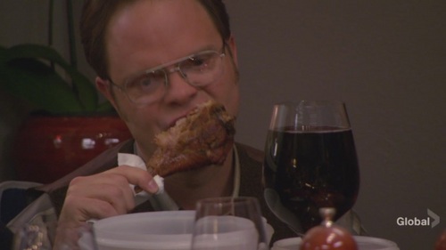  Dwight in avondeten, diner Party