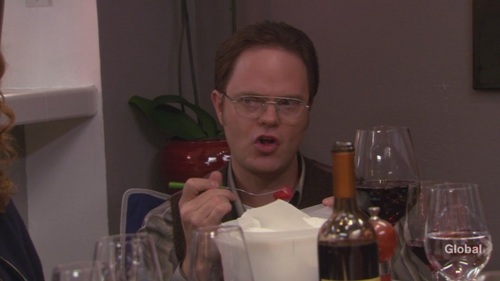  Dwight in ужин Party