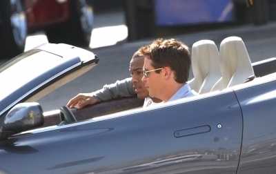 Kevin Connolly and Bow Wow on the Set of Entourage