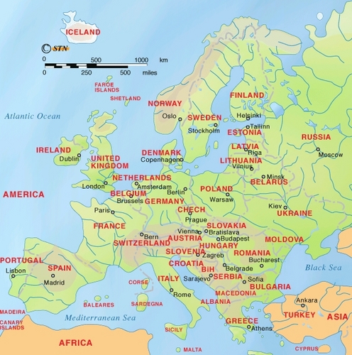  Map of Eropah
