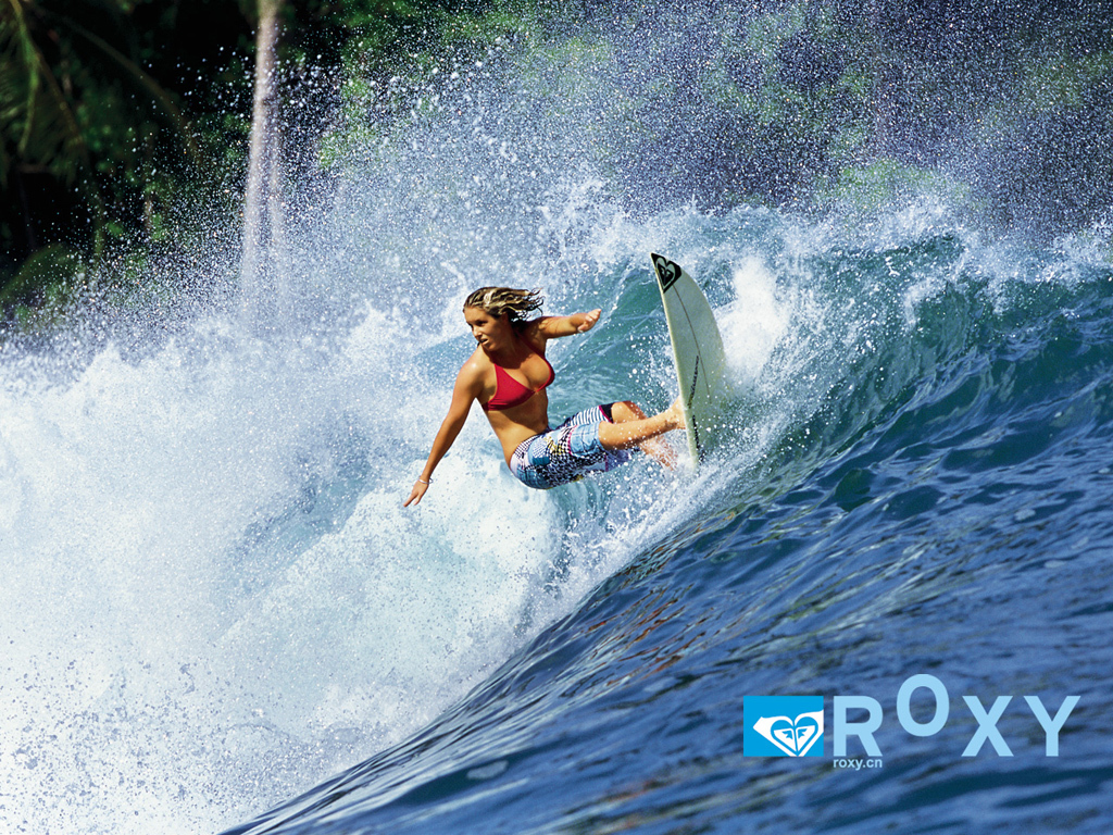 surfing wallpaper roxy