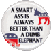 Smart Ass Vs Dumb Elephant - debate icon