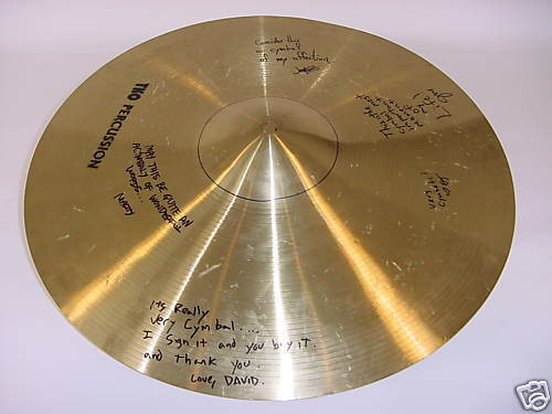 The Shins autographed cymbal