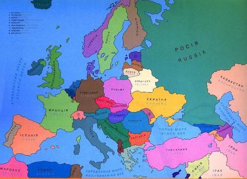  Ukrainian Европа map