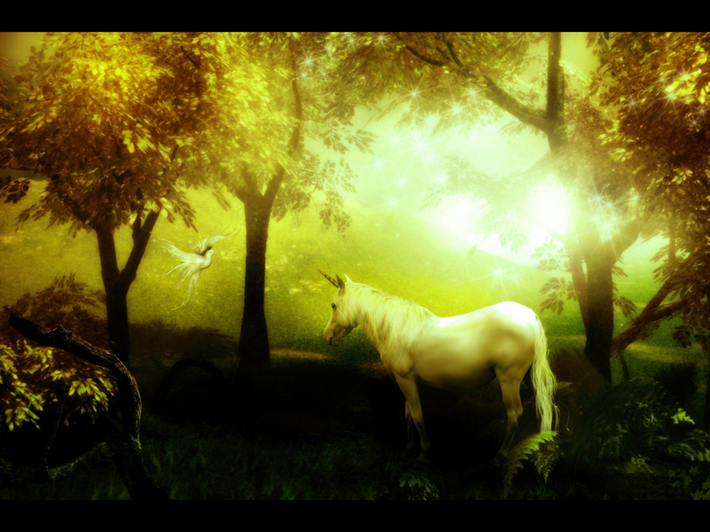 unicorn wallpapers. Unicorn in the forest
