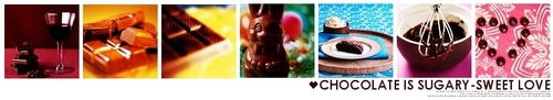  chocolate Is Sugary - Sweet amor Banner