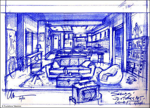  Sketches of the set