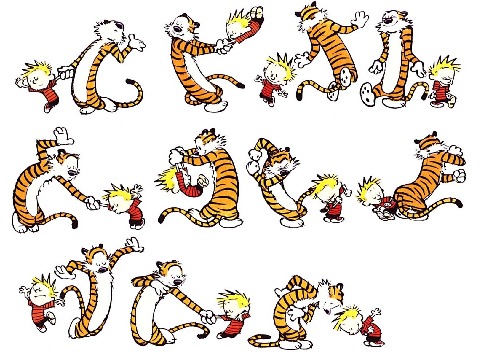 Calvin and Hobbes Dancing - Calvin & Hobbes Photo (1395521) - Fanpop