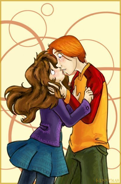Hermione And Ron. Ron and Hermione Kiss