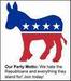 The motto of a democrat - debate icon