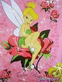 tink on a rose - tinkerbell photo