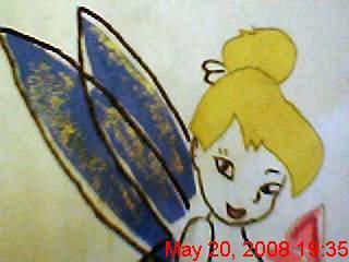  Tinker Bell close up of face drawing
