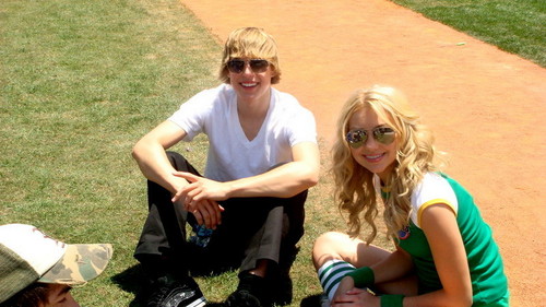 Chelsea with Cody Linley at DC Games