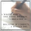I write