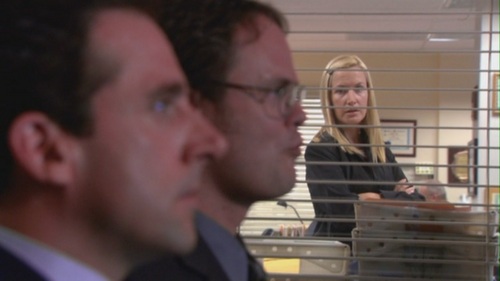 Angela Disappointed in Dwight in The Coup