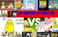 Simpsons Family Guy Collage - the-simpsons-vs-family-guy fan art