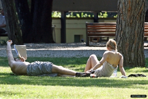 Kristen Bell in Rome with Dax