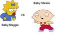 Maggie Vs Stewie - the-simpsons-vs-family-guy photo