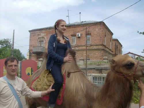 anita in russia on a camel *SCARY*