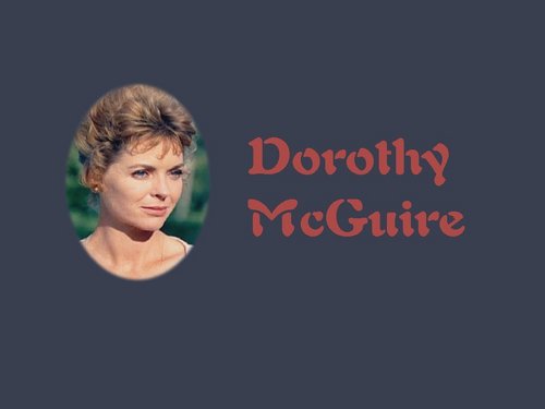 Dorothy McGuire w'paper