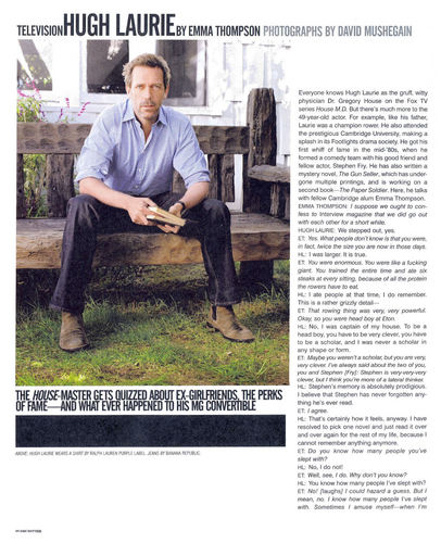  Hugh Laurie Interview Part One