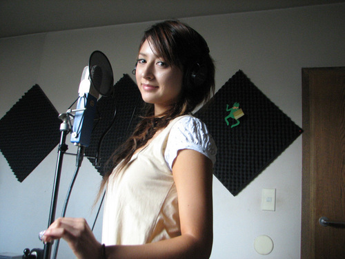  Leah in the recording studio