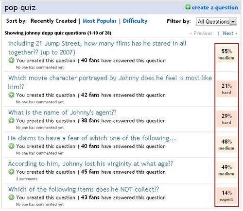  My Johnny Depp cuestionarios