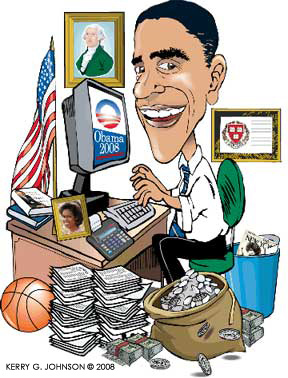  Barack Obama at work in the office