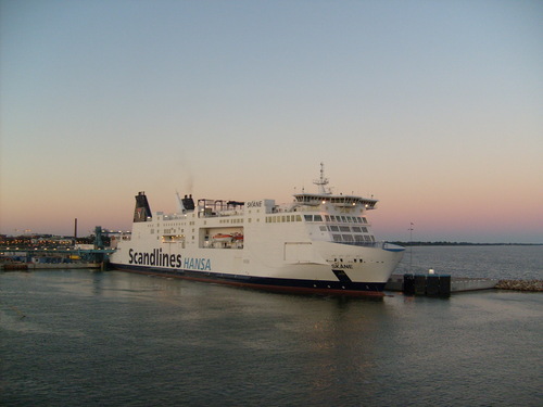 Ferry into Trelleborg Sweden