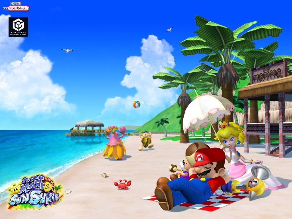 Mario Sunshine - Beach - Super Mario Bros.