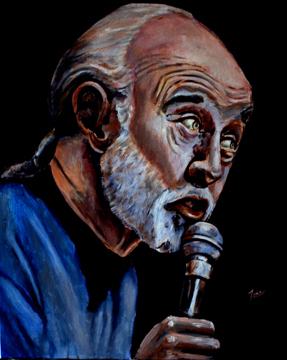 Painting of George Carlin