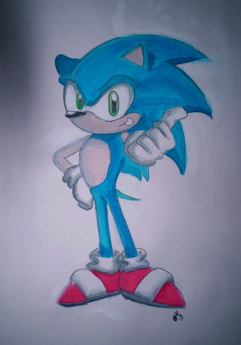  Watercolor Sonic the Hedgehog