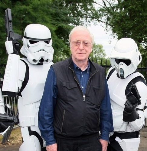 Michael Caine and Stormtroopers