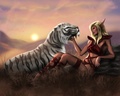 Resting with a Friend - fantasy photo