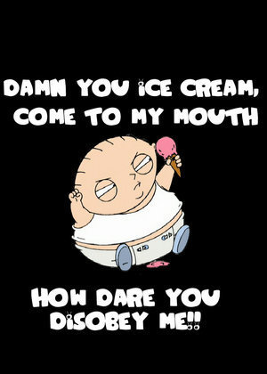  Stewie and his ice cream