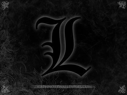 black L（デスノート） logo