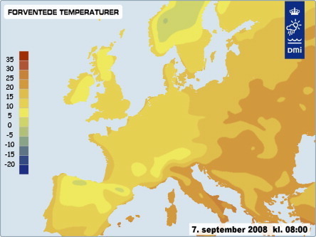 Châu Âu weather September 2008