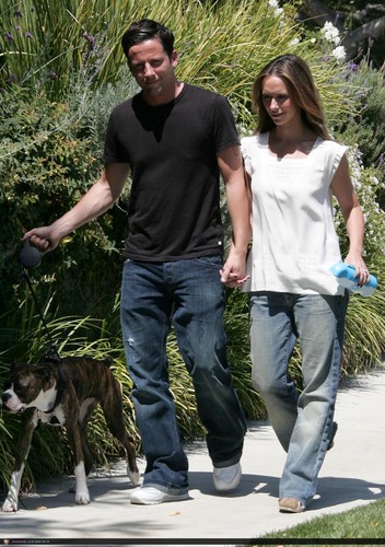  Jennifer & Ross walking their dog