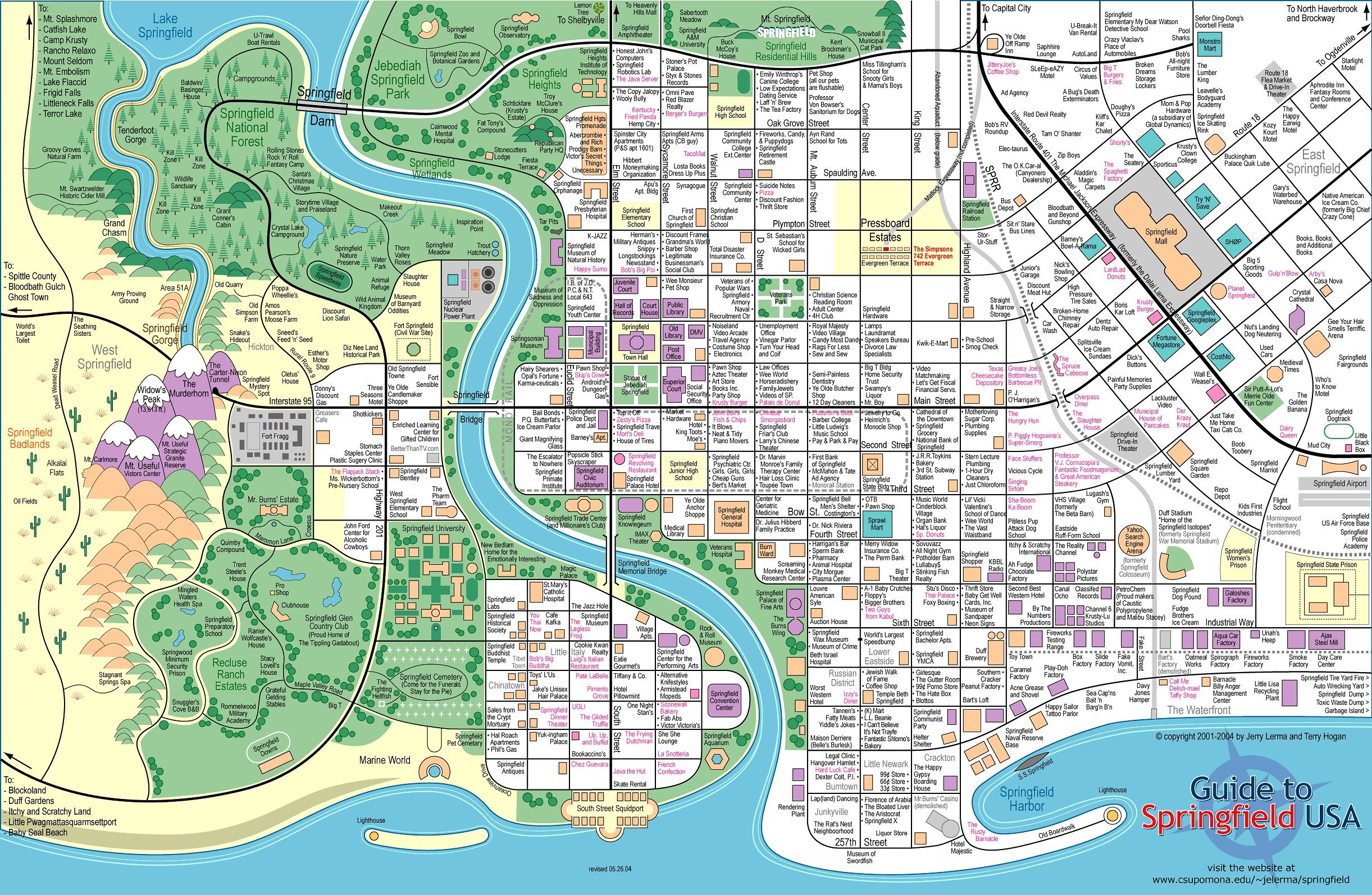 a full map of springfield - The Simpsons Fan Art (2282738) - Fanpop