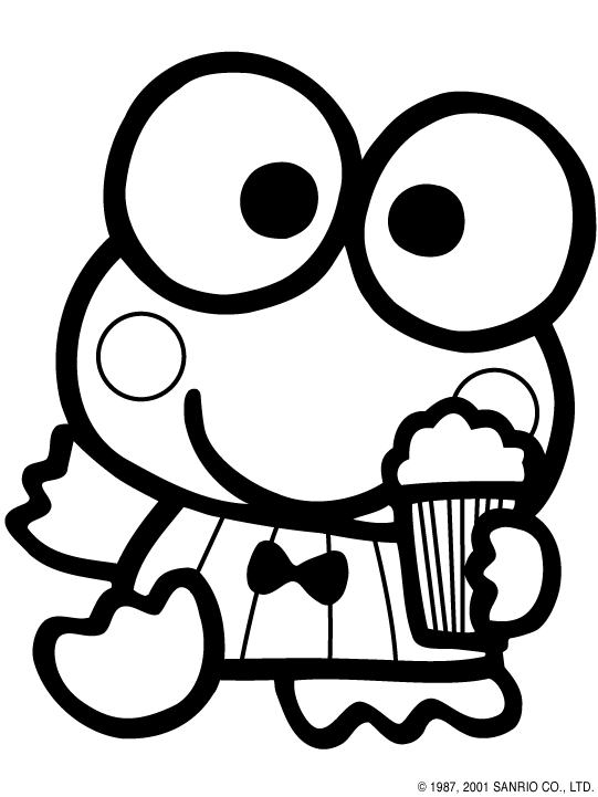 free keroppi coloring pages - photo #32