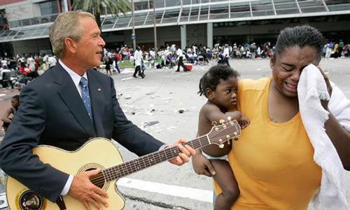  ブッシュ is Awful at Guitar.