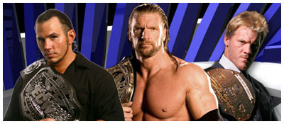 Chris Jericho,Matt Hardy,and Triple H