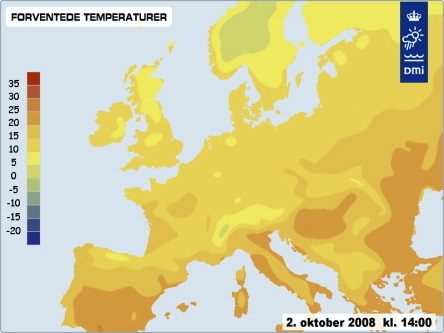  Europe weather early October 2008