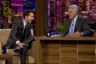  Shia on The Tonight montrer with geai, jay Leno