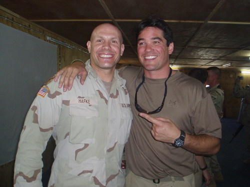  Dean Cain and SSG Michael Hafke in Tuz, Iraq