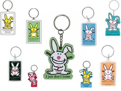  Happy Bunny Keychains Hintergrund